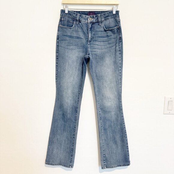 NYDJ Denim Lift Tuck Bootcut Jeans Western Boho Flare Casual Preppy Hemmed 6